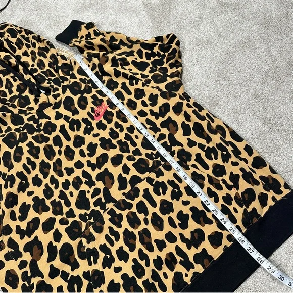 SOLD | Nike Men’s Sportswear Club Fleece Leopard Print Brown Pullover Hoodie XL - Picture 15 of 15